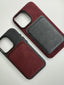 Alcantara Magsafe Wallet Burgundy - Timexout